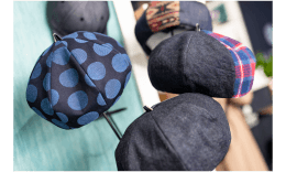 ジーンズ製のベレー帽