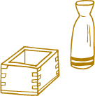 升と徳利のイラスト