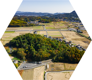 上空から見た作山古墳